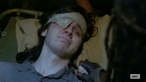 carl walking dead eye|carl dies twd.